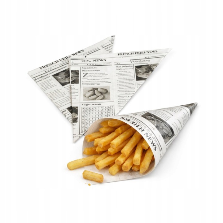 Rożki papierowe na frytki 24×17 cm, ok. 70 g, 50 szt.